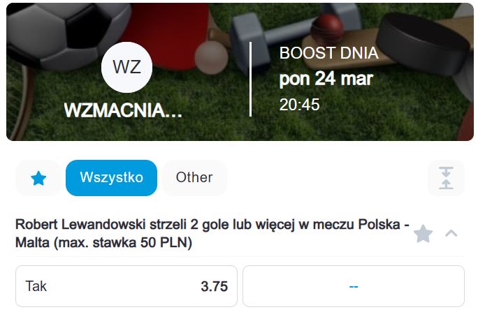 promocja bukmacherska polska - Malta 24.03 betcris