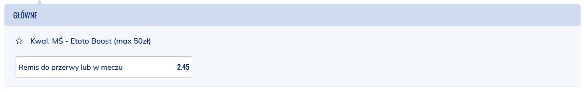promocja bukmacherska polska - litwa etoto