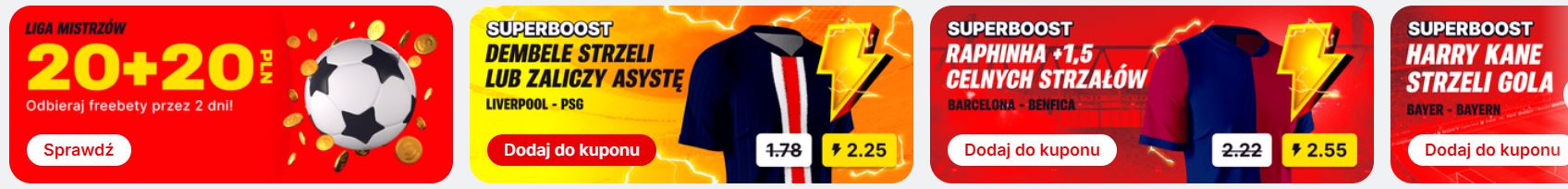 superbet liga mistrzów promocja bukmacherska