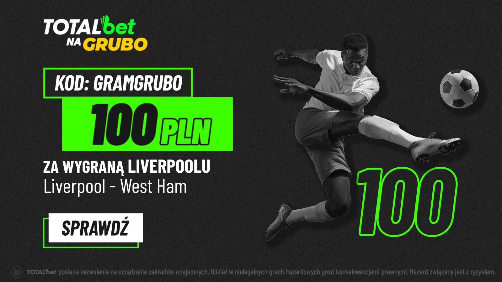 Promocja bukmacherska Liverpool - West Ham