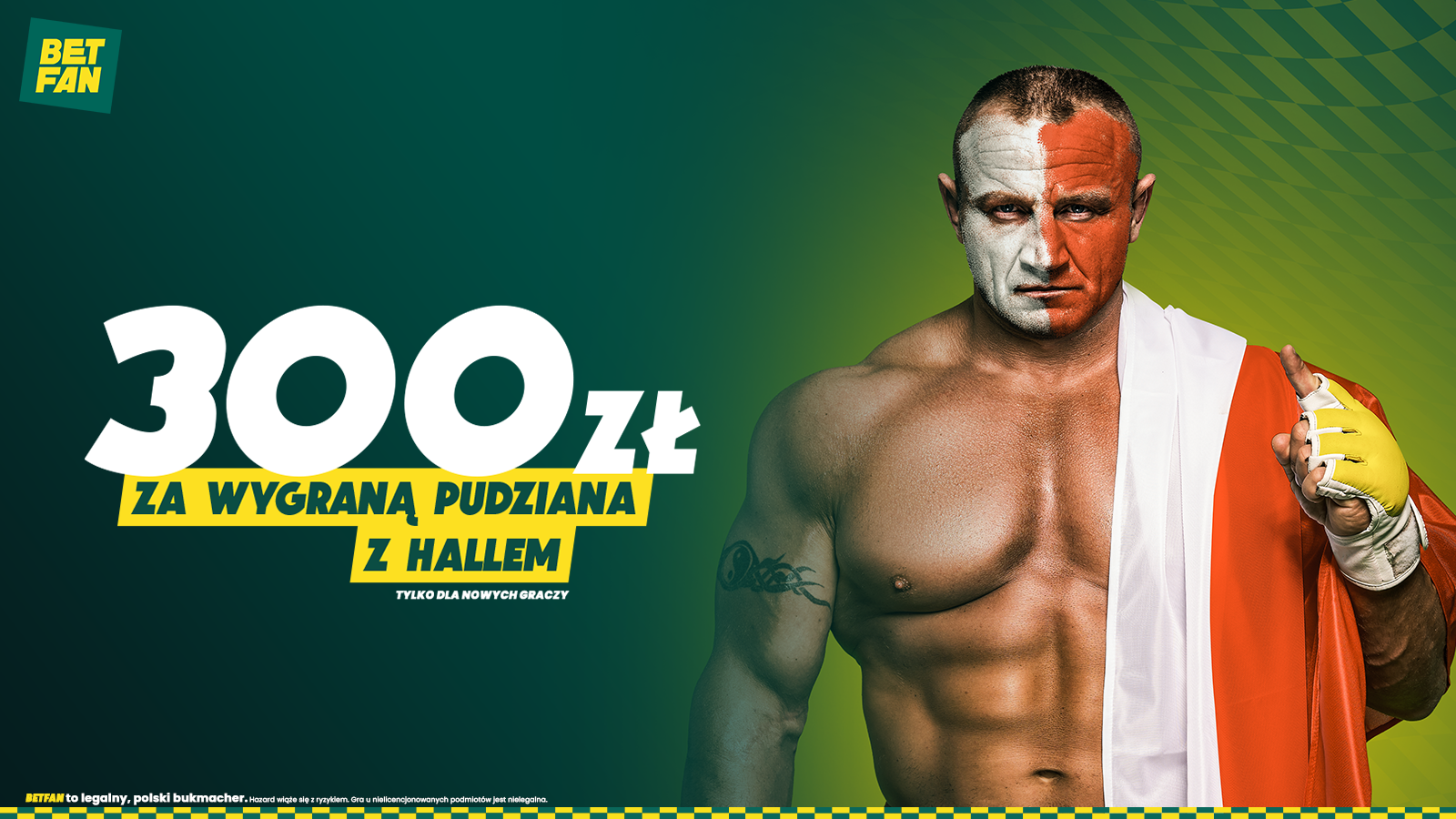 300 zł za wygraną Mariusza Pudzianowskiego z Hallem promocja bukmacherska