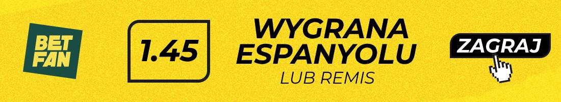 Espanyol Getafe typy bukmacherskie (wygrana Espanyolu lub remis)
