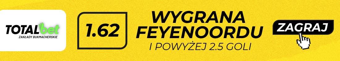 Feyenoord Zwolle typy bukmacherskie (wygrana Feyenoordu i powyżej 2.5 goli)