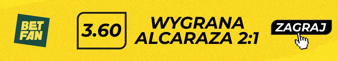 Fokina Alcaraz typy bukmacherskie (wygrana Alcaraza 2:1)