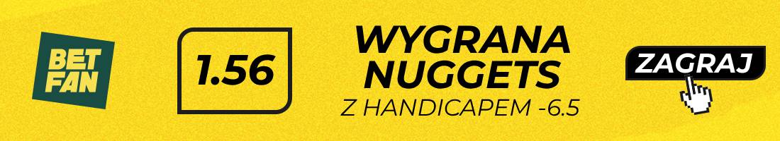 Nuggets Spurs typy bukmacherskie (wygrana Nuggets z handicapem -6.5)