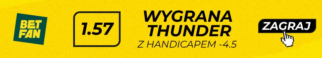 Rockets Thunder typy bukmacherskie (wygrana Thunder z handicapem -4.5)