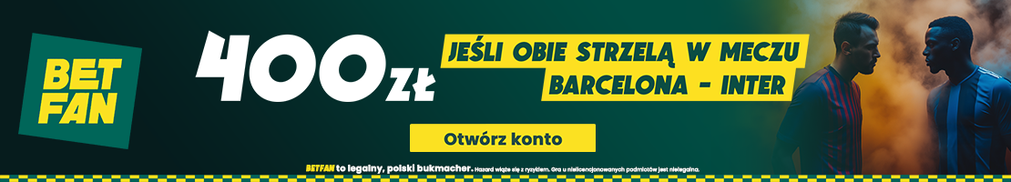 Barcelona - Inter promocja bukmacherska baner