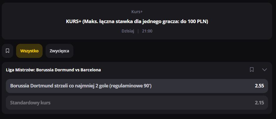 LV BET promocja bukmacherska Liga Mistrzów