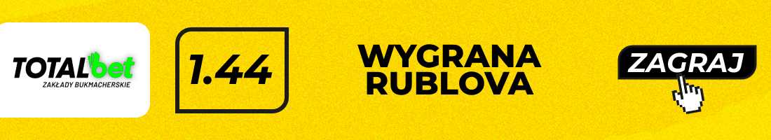 Typy bukmacherskie Gram Grubo na dziś 25.04: Miedwiedwiew, Rublow, Badosa