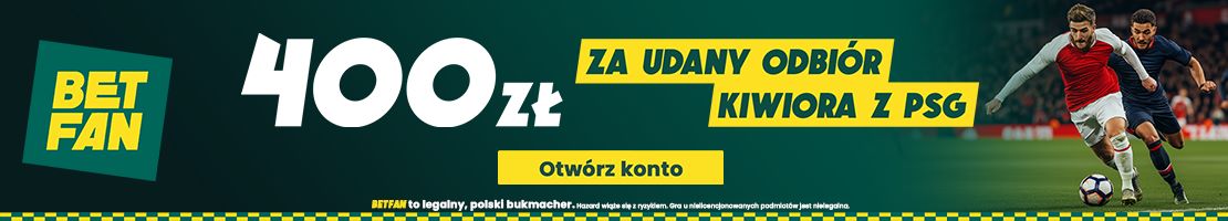 Promocja bukmacherska Arsenal - PSG baner