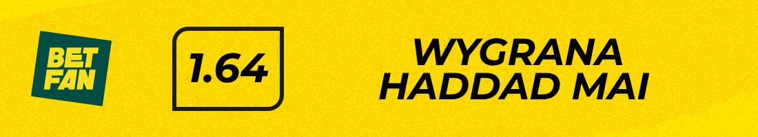 Haddad Maia Baptiste typy bukmacherskie (wygrana Haddad Mai)