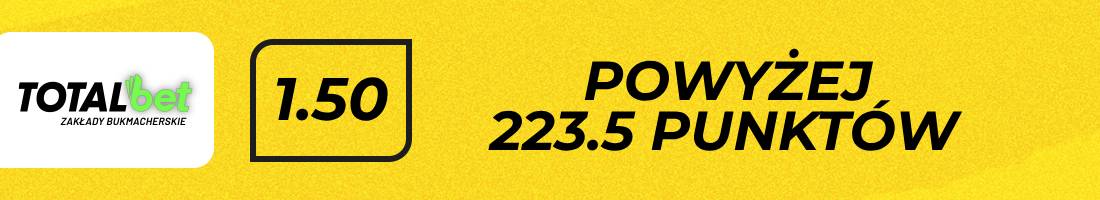 Pacers Cavaliers typy bukmacherskie (powyżej 223.5 punktów)