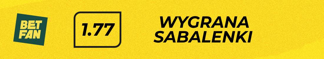 Sabalenka Gauff typy bukmacherskie (wygrana Sabalenki)