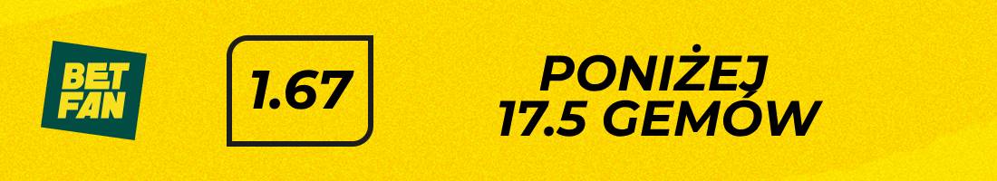 Sramkova Świątek typy bukmacherskie (poniżej 17.5 gemów)