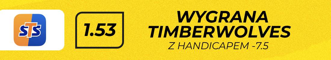 Timberwolves Warriors typy bukmacherskie (wygrana Timberwolves z handicapem -7.5)