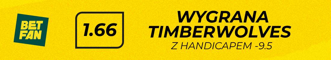Timberwolves Warriors typy bukmacherskie (wygrana Timberwolves z handicapem -9.5)
