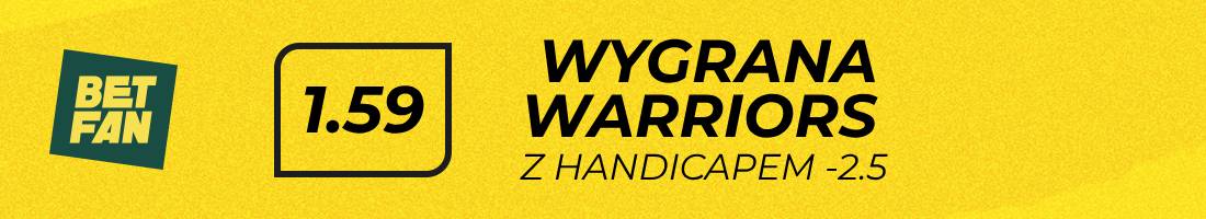 Warriors Rockets typy bukmacherskie (wygrana Warriors z handicapem -2.5)