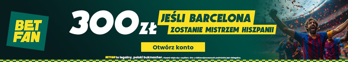 Barcelona mistrzostwo promocja bukmacherska baner