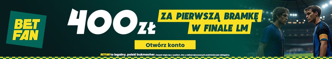 Finał Ligi Mistrzów promocja bukmacherska baner