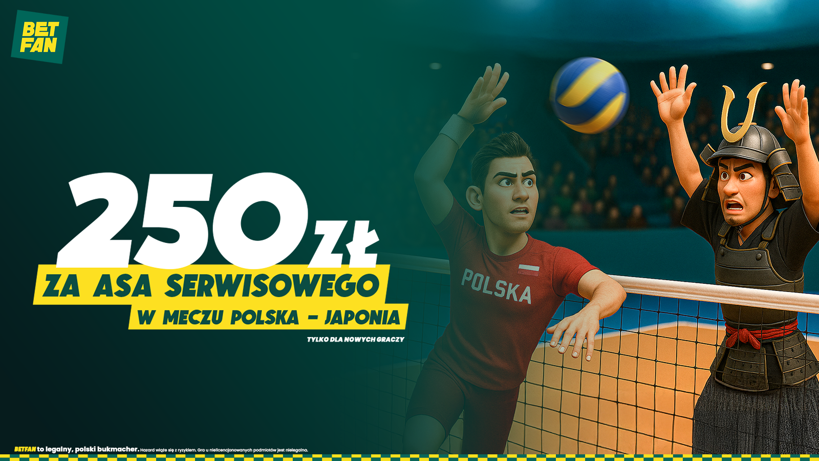 Polska - Japonia promocja bukmacherska as serwisowy