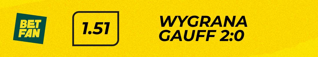 Boisson Gauff typy bukmacherskie (wygrana Gauff 2:0)