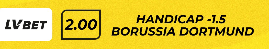Handicap -1.5 Borussia Dortmund typy
