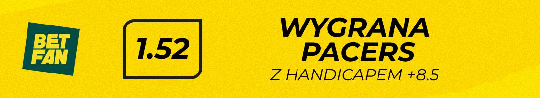 Pacers Thunder typy bukmacherskie (wygrana Pacers z handicapem +8.5)