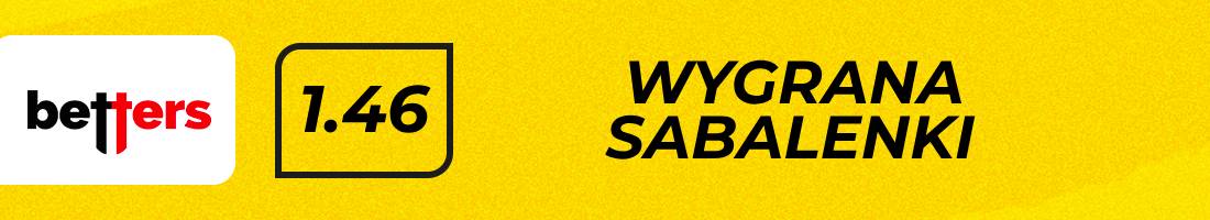 Sabalenka Gauff typy bukmacherskie (wygrana Sabalenki)