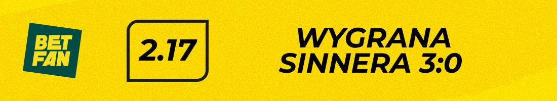 Sinner Djoković typy bukmacherskie (wygrana Sinnera 3:0)