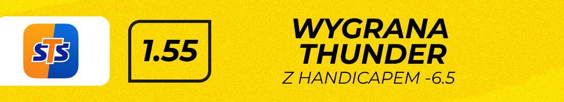 Thunder Pacers typy bukmacherskie (wygrana Thunder z handicapem -6.5)