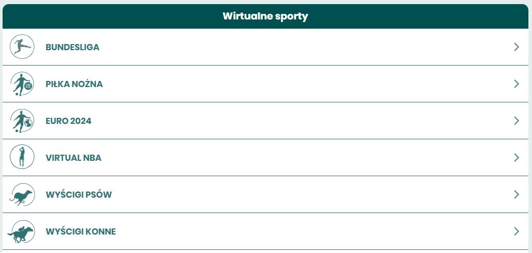 BETFAN sporty wirtualne oferta