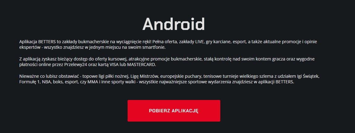 betters aplikacja