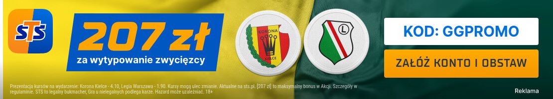 korona legia promocja bukmacherska sts baner ggpromo