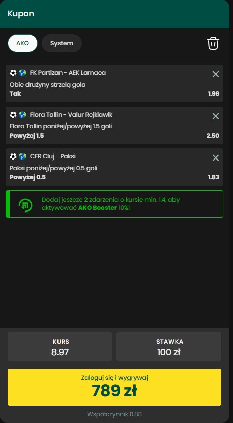 kupon ako typy dnia gram grubo