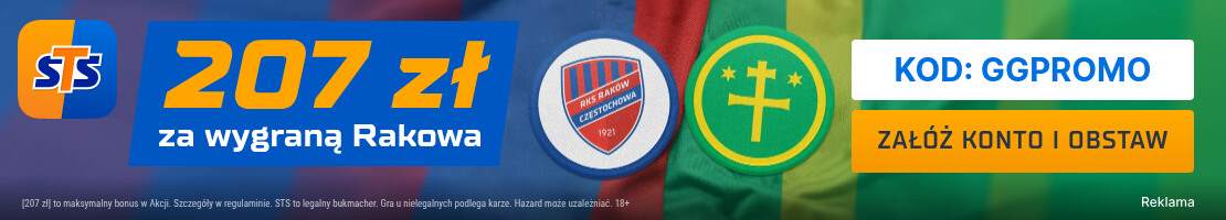 Raków Częstochowa - Zilina promocja bukmacherska baner