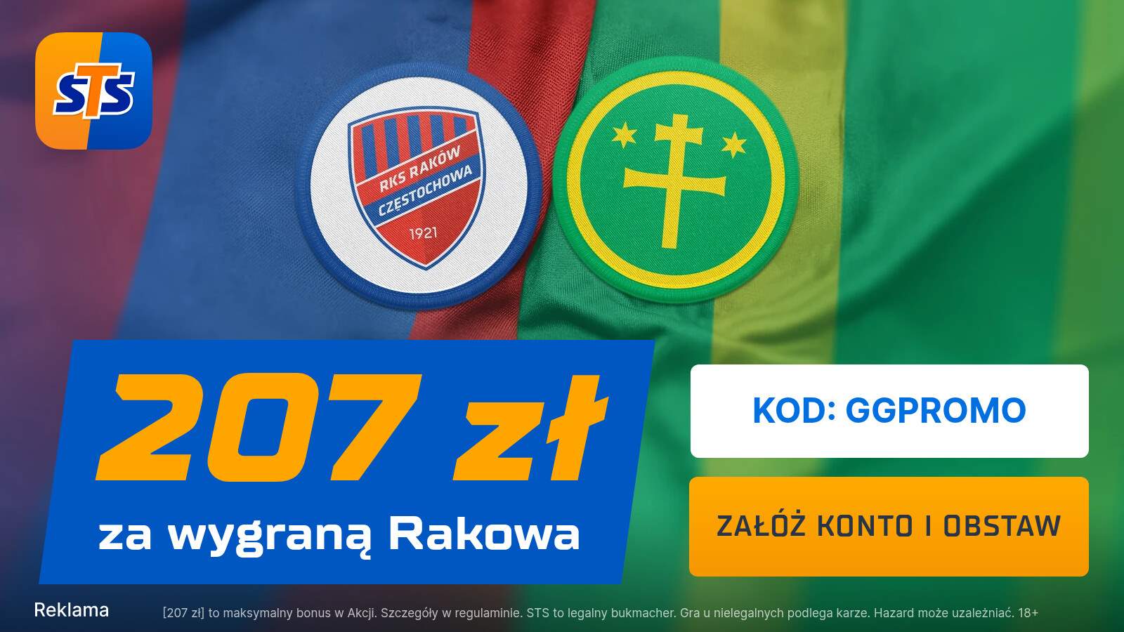 Raków Częstochowa - Zilina promocja bukmacherska