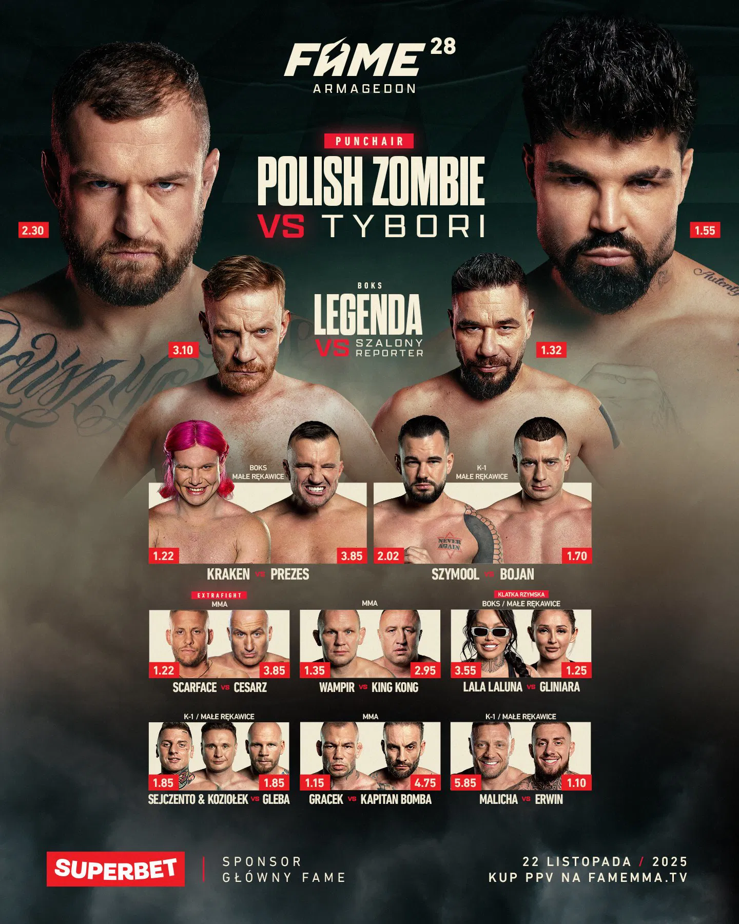 Karta walk FAME MMA 28