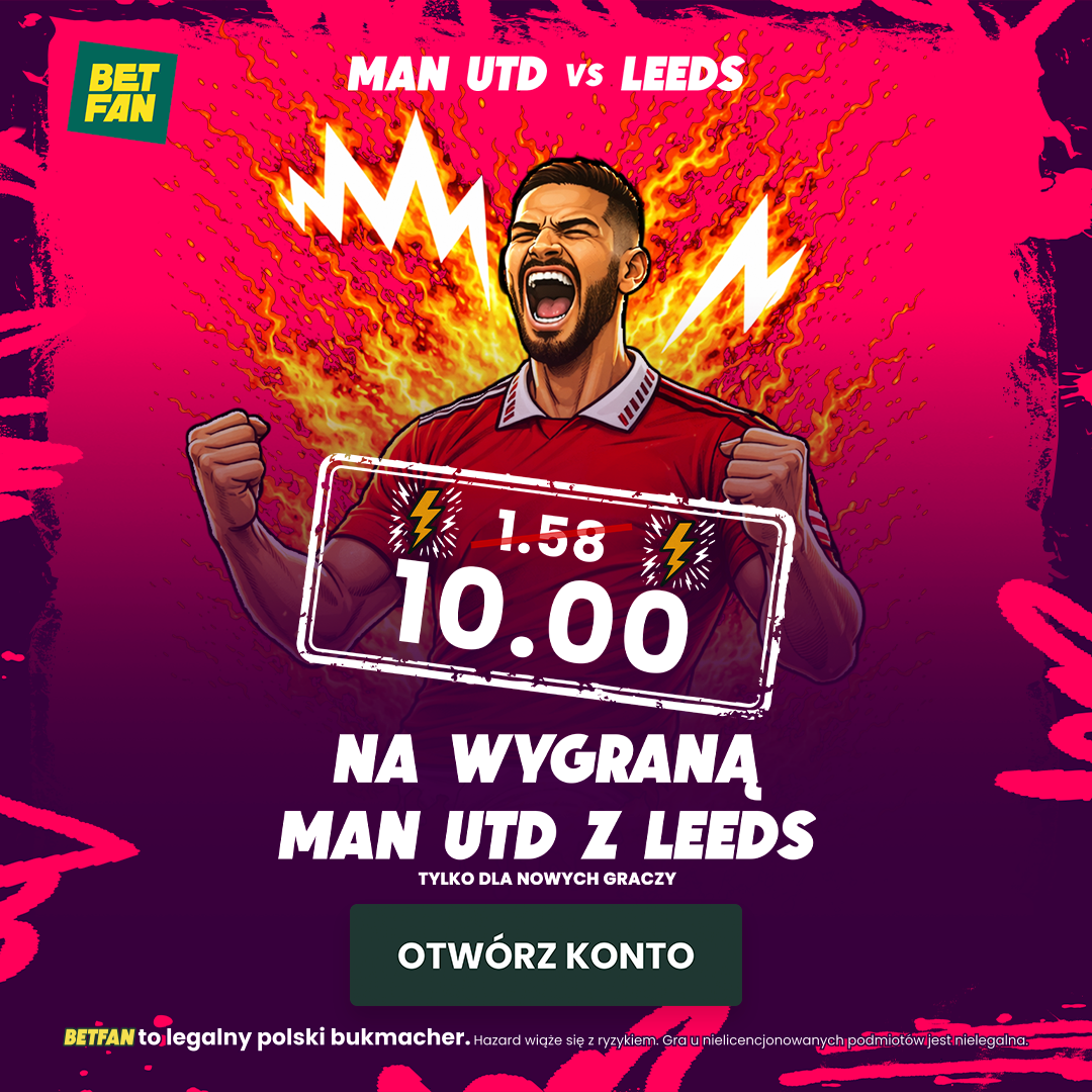 Kurs 10.00 na wygraną United