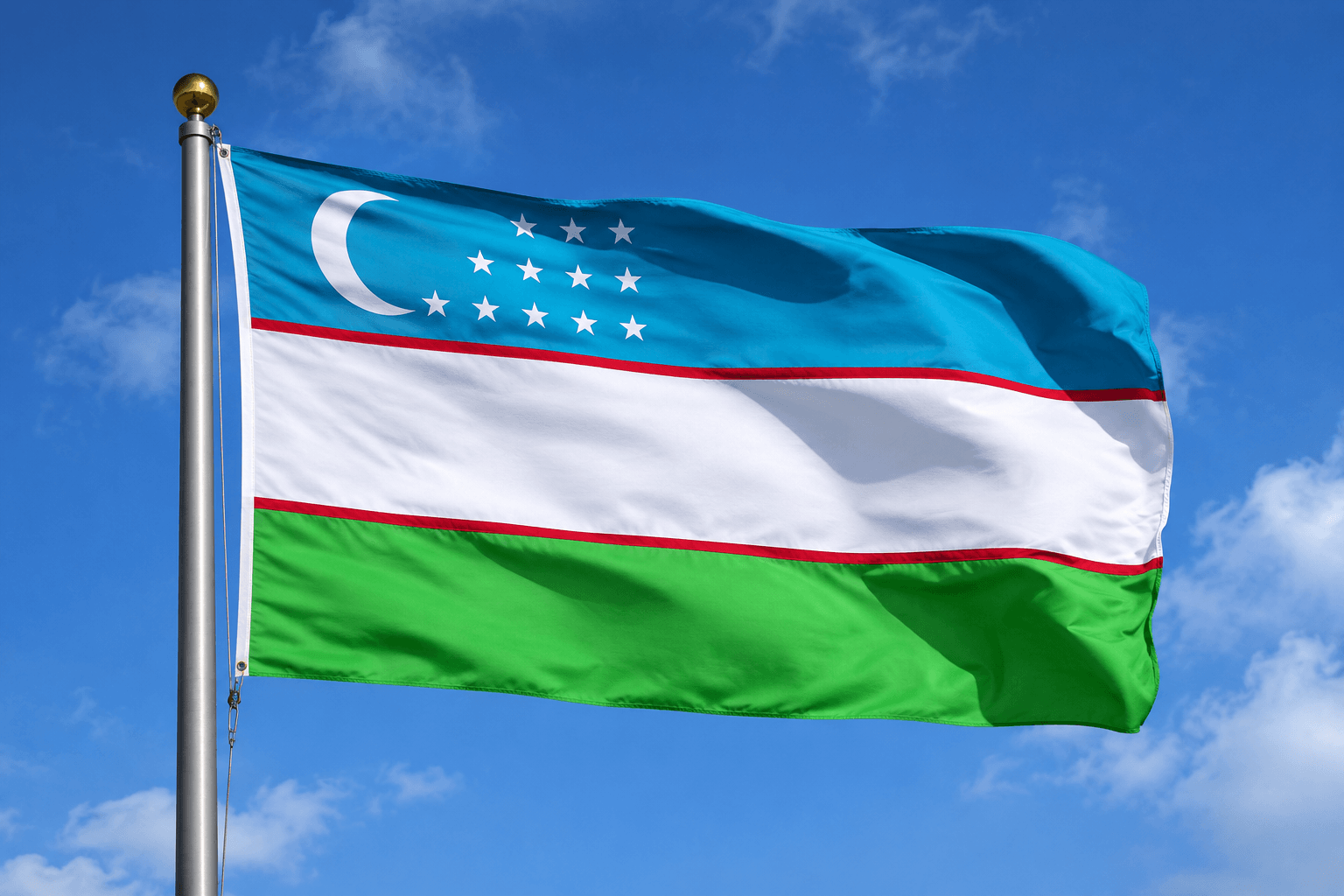 Uzebkistan flaga