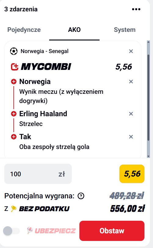 norwegia senegal betbuilder
